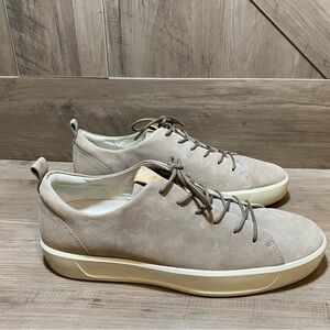 Ecco Soft 8 Mens Size 11 Sneakers Shoes Moon Rock Taupe Nubuck Leather
